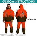 Cleveland Browns Hoodie Sweatpants Set, Custom Hoodie, Sport Hoodie Sweatpants Set, Sport Gifts For Fan QU90