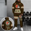 Cleveland Browns Hoodie Sweatpants Set, Custom Hoodie, Sport Hoodie Sweatpants Set, Sport Gifts For Fan YJ17