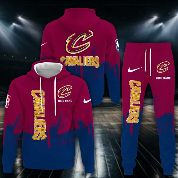 Cleveland Cavaliers Hoodie Sweatpants Set, Custom Hoodie, Sport Hoodie Sweatpants Set, Cleveland Cavaliers Hoodie, Cleveland Cavaliers Shirt, Sport Gifts For Fan NB05