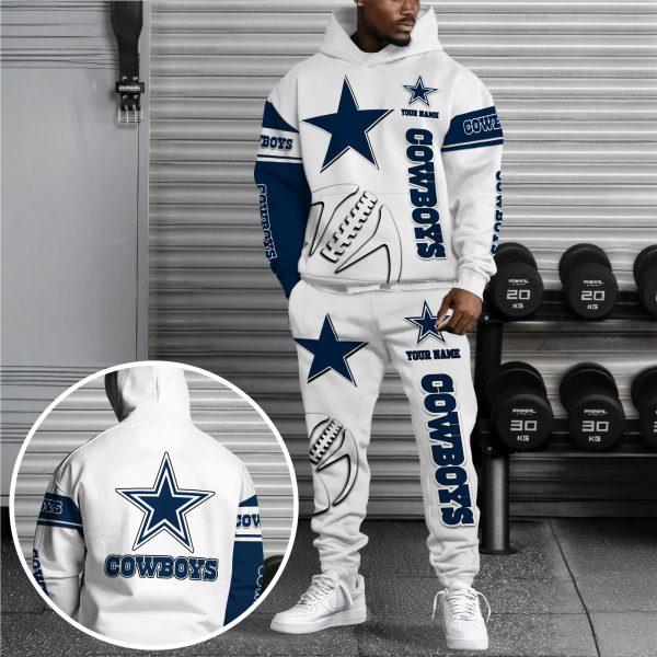 Dallas Cowboys Hoodie Sweatpants Set, Custom Hoodie, Sport Hoodie Sweatpants Set, Sport Gifts For Fan GJ46