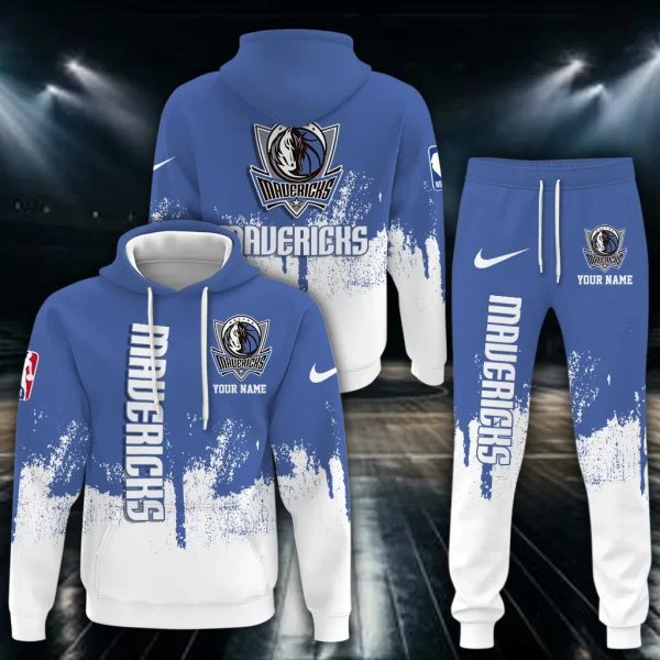 Dallas Mavericks Hoodie Sweatpants Set, Custom Hoodie, Sport Hoodie Sweatpants Set, Dallas Mavericks Hoodie, Dallas Mavericks Shirt, Sport Gifts For Fan NB01