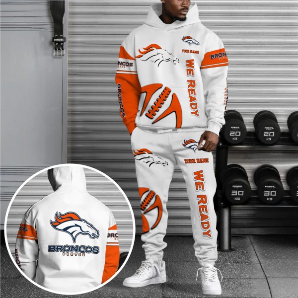 Denver Broncos Hoodie Sweatpants Set Custom Your name, Sport Hoodie Sweatpants Set, Sport Gifts For Fan