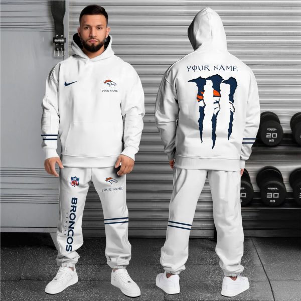 Denver Broncos Hoodie Sweatpants Set Custom Your name, Sport Hoodie Sweatpants Set - Image 5