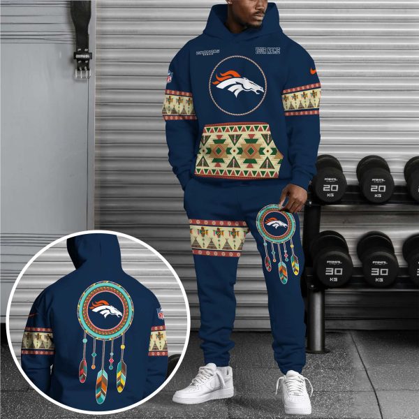 Denver Broncos Hoodie Sweatpants Set, Custom Hoodie, Sport Hoodie Sweatpants Set, Sport Gifts For Fan TC64