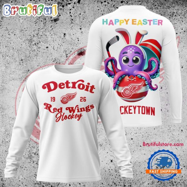 NHL Detroit Red Wings Est 1926 Hockey Town Happy Easter Sweatshirt