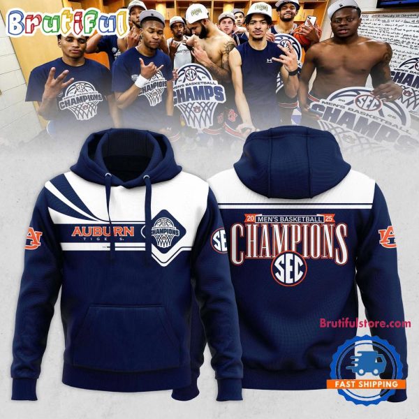 Auburn Tigers 2025 SEC Men’s Basketball Regular Season Champions New Design Hoodie