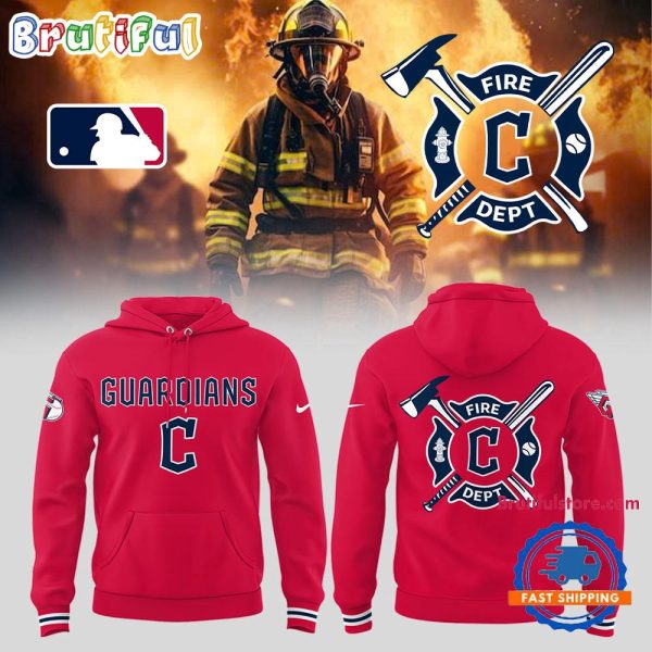 Cleveland Guardians x Firefighter Appreciation Night Red Hoodie