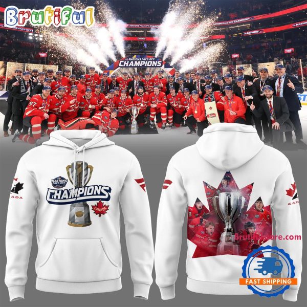 FACE-OFF CHAMPIONS 2025 Canada Team Hockey Limited Winner White Hoodie