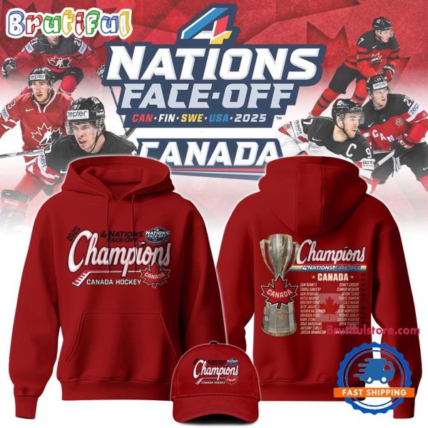 Canada Hockey 2025 4 Nation Face off Champions Second Unisex Hoodie
