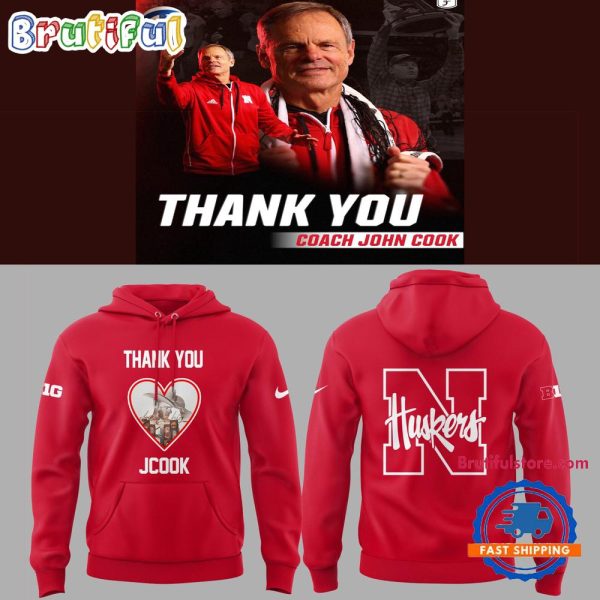 Nebraska Volleyball 2025 Limited Thanks Coach John Cook Red Hoodie