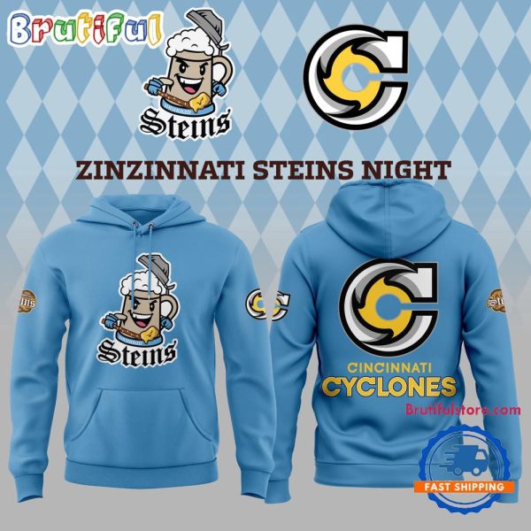 Cincinnati Cyclones Limited Edition Zinzinnati Steins Night Hoodie
