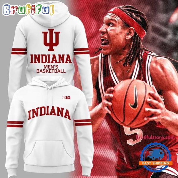 Indiana Hoosiers Men's Basketball Special Edition 2025 White Hoodie Design
