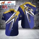 Aerodynamic Agility - Baltimore Ravens Hawaiian Shirt With Sharp Angles And Stripes