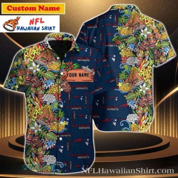Aloha Spirit - Personalized New England Patriots Tropical Fiesta Hawaiian Shirt