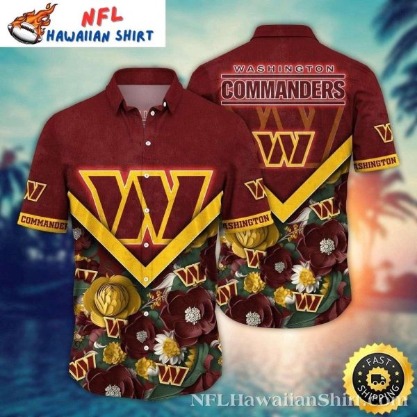 Washington Commanders Arrowhead - Sharp Design Aloha Shirt