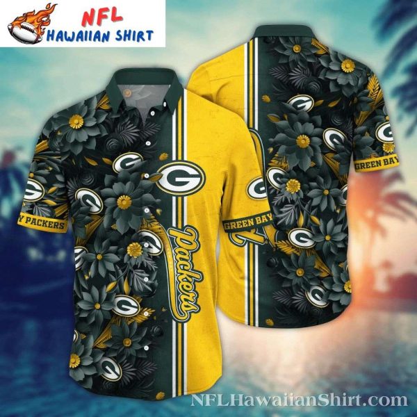 Yellow Blitz - Green Bay Packers Tropical Flair Hawaiian Shirt