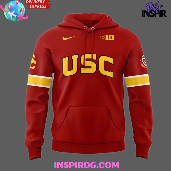 USC Trojans Women’s Basketball 2025 Red Hoodie - Image 2