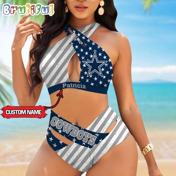 NFL Dallas Cowboys Women Bikini Set Summer Football Bikini Sets