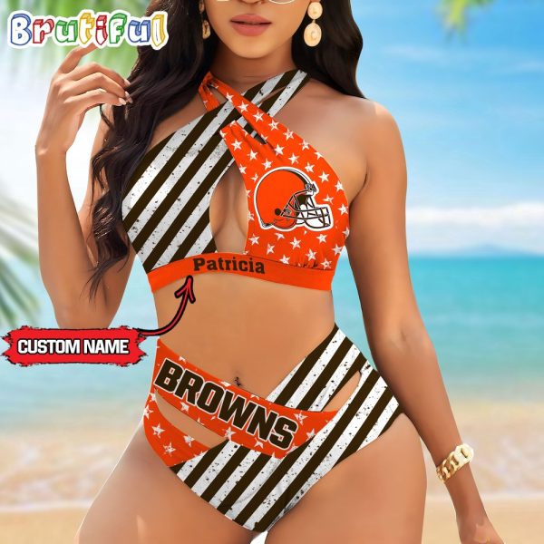 NFL Cleveland Browns Women Bikini Set Summer Football Bikini Sets