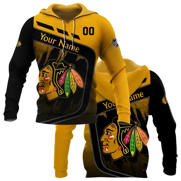 Custom Name & Number NHL Chicago Blackhawks Exclusive All Over Prints 311024A1CBHD