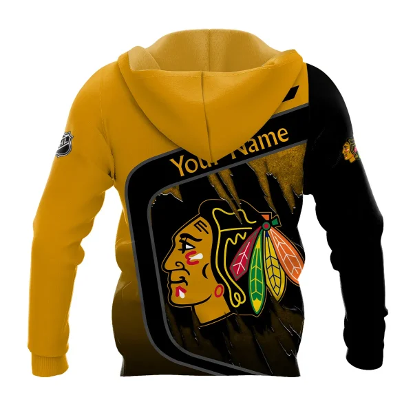 Custom Name & Number NHL Chicago Blackhawks Exclusive All Over Prints 311024A1CBHD - Image 3