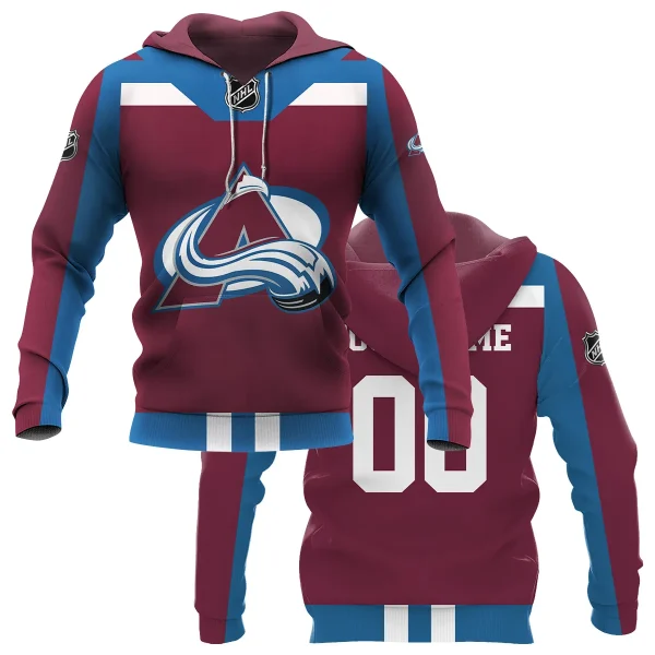 Custom Name & Number NHL Colorado Avalanche Exclusive All Over Prints L3110A01CAHD