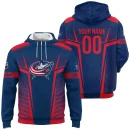 Custom Name & Number NHL Columbus Blue Jackets Exclusive All Over Prints