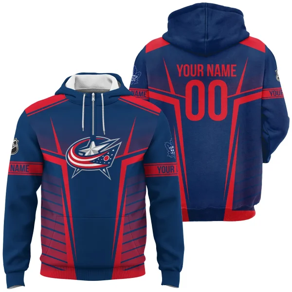 Custom Name & Number NHL Columbus Blue Jackets Exclusive All Over Prints - Image 3