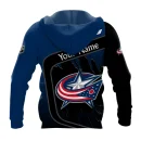 Custom Name & Number NHL Columbus Blue Jackets Exclusive All Over Prints 311024A1CBJHD