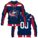 Custom Name & Number NHL Columbus Blue Jackets Exclusive All Over Prints L3110A01CBJHD