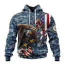 Hoodie NHL Arizona Coyotes Honor Us Navy Veterans St2202