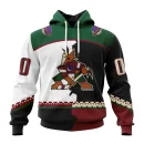 Hoodie NHL Arizona Coyotes Personalize Home Mix Away Kits