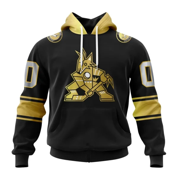 Hoodie NHL Arizona Coyotes Special Black And Gold Design St2401