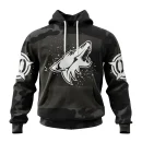 Hoodie NHL Arizona Coyotes Special Black Camo Design For Veterans Day St2304