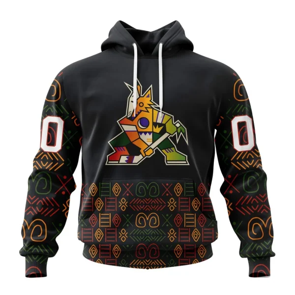 Hoodie NHL Arizona Coyotes Special Design For Black History Month St2401