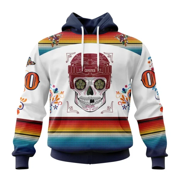 Hoodie NHL Arizona Coyotes Special Design For Dia De Los Muertos St2301