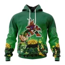 Hoodie NHL Arizona Coyotes Special Design For St. Patrick's Day St2403