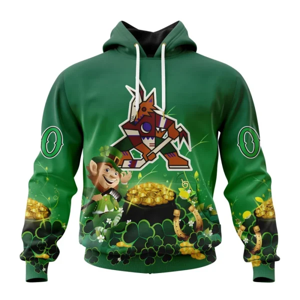 Hoodie NHL Arizona Coyotes Special Design For St. Patrick's Day St2403