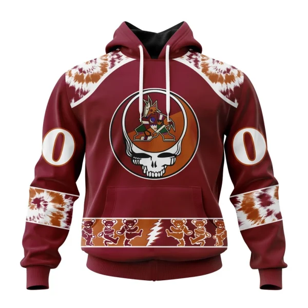 Hoodie NHL Arizona Coyotes Special Grateful Dead Design St2301