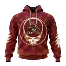 Hoodie NHL Arizona Coyotes Special Grateful Dead Design St2303