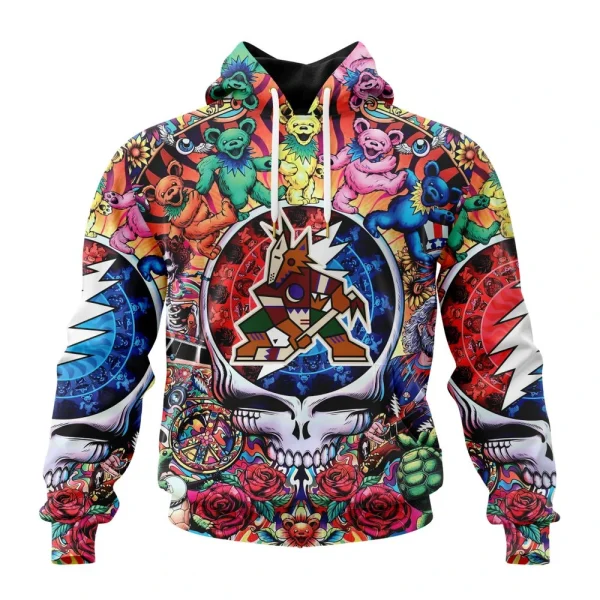 Hoodie NHL Arizona Coyotes Special Grateful Dead Design St2304