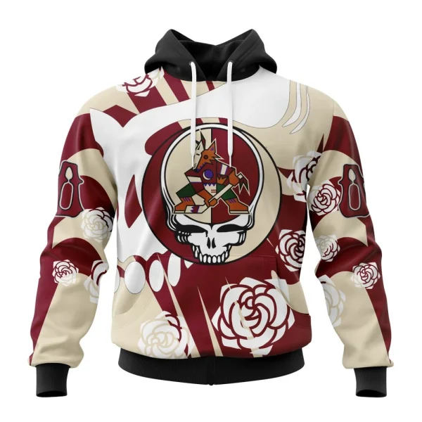 Hoodie NHL Arizona Coyotes Special Grateful Dead Design St2305