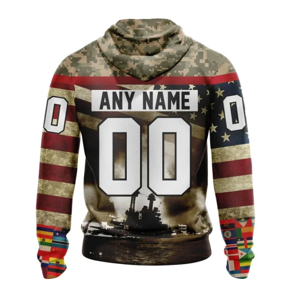 Hoodie NHL Arizona Coyotes, Specialized Unisex Kits Remember Pearl Harbor - Image 2
