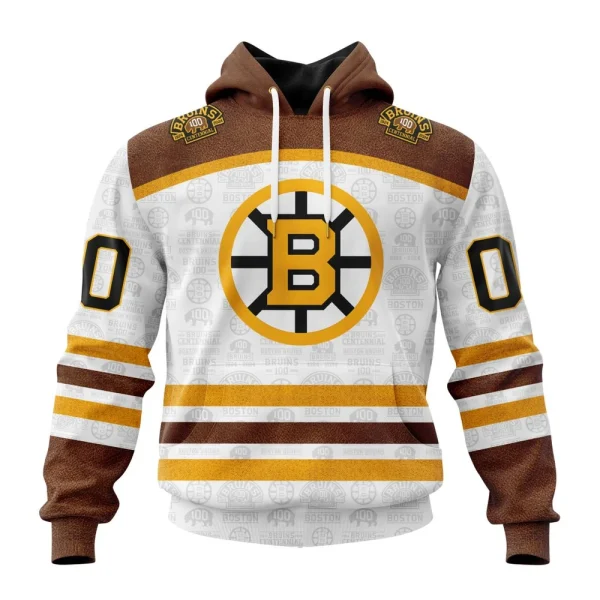 Hoodie NHL Boston Bruins Centennial Season Design 100Th Anniversary St2301