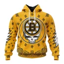 Hoodie NHL Boston Bruins Special Grateful Dead Design St2303