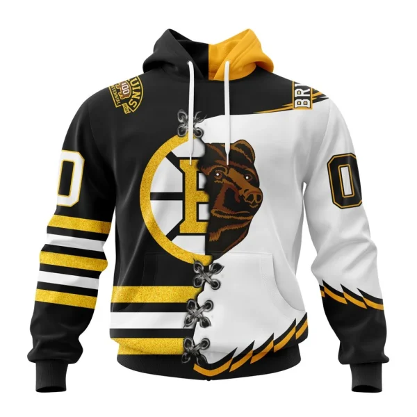 Hoodie NHL Boston Bruins Special Home Mix Reverse Retro Personalized Kits