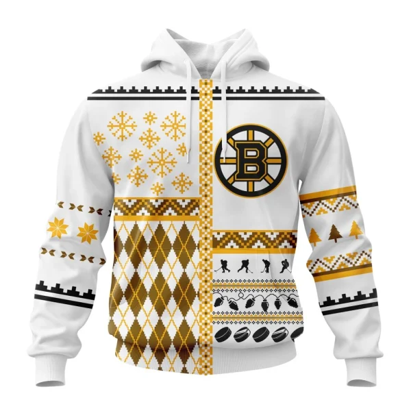Hoodie NHL Boston Bruins Specialized Unisex Christmas Is Coming V01