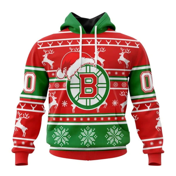 Hoodie NHL Boston Bruins Specialized Unisex Christmas Is Coming V02