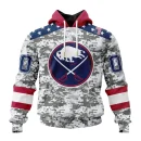 Hoodie NHL Buffalo Sabres Special Camo Design For Veterans Day St2301