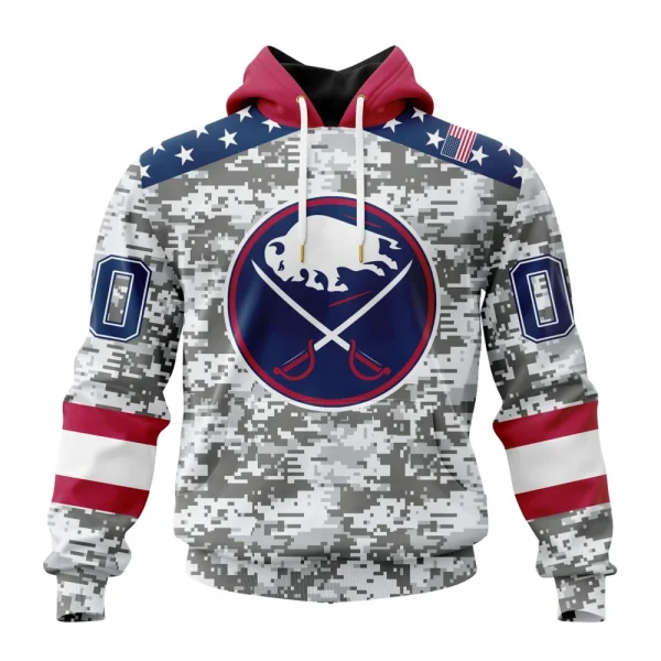 Hoodie NHL Buffalo Sabres Special Camo Design For Veterans Day St2301